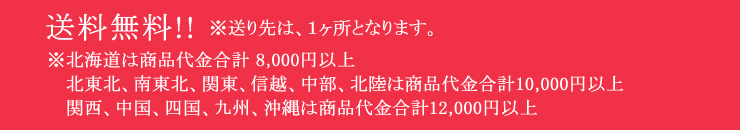 送料無料！！　お買上げ8,000円以上